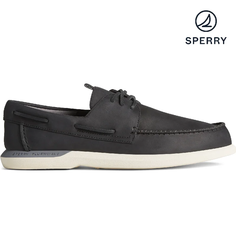 Men's Authentic Original PLUSHWAVE 2.0 Boat Shoe - Black (STS24388)