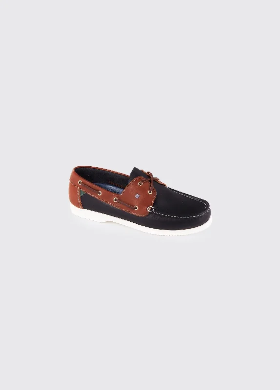 Admirals Boat Shoe - Navy/Brown