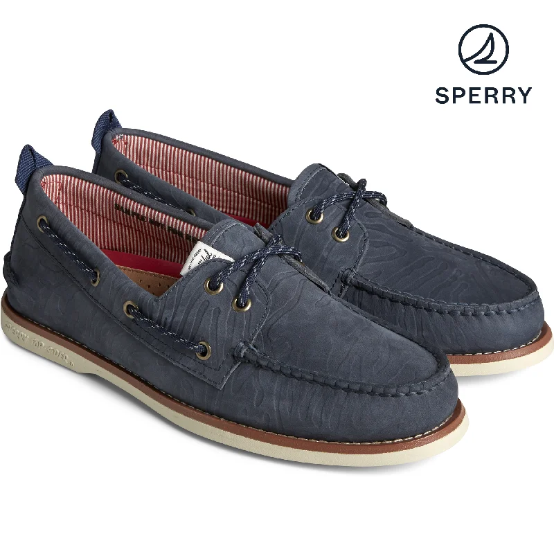 Sperry x Herschel Men's Authentic Original 2-Eye Boat Shoe - Navy (STS23909)