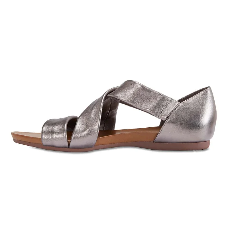 Abel Sandal in Pewter Leather