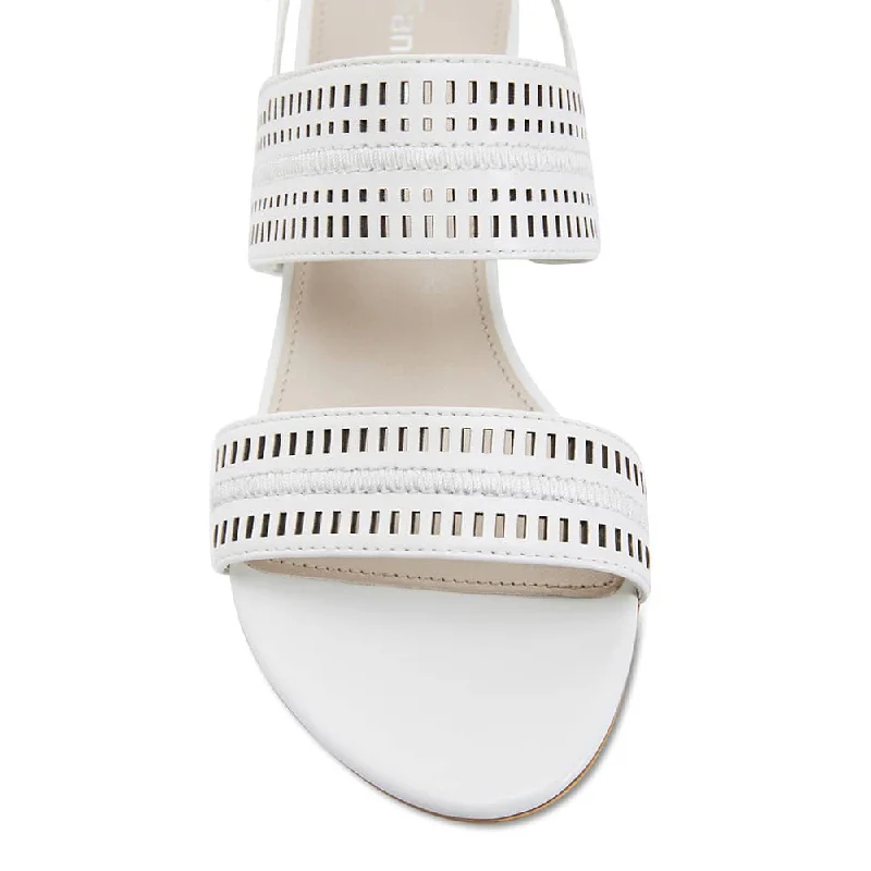 Altona Heel in White Leather