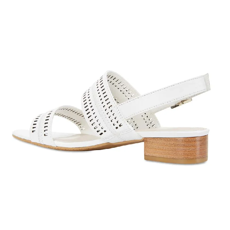 Altona Heel in White Leather