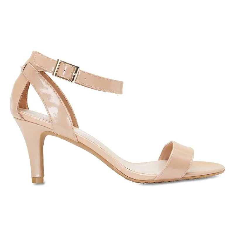 Amalfi Heel in Nude Patent