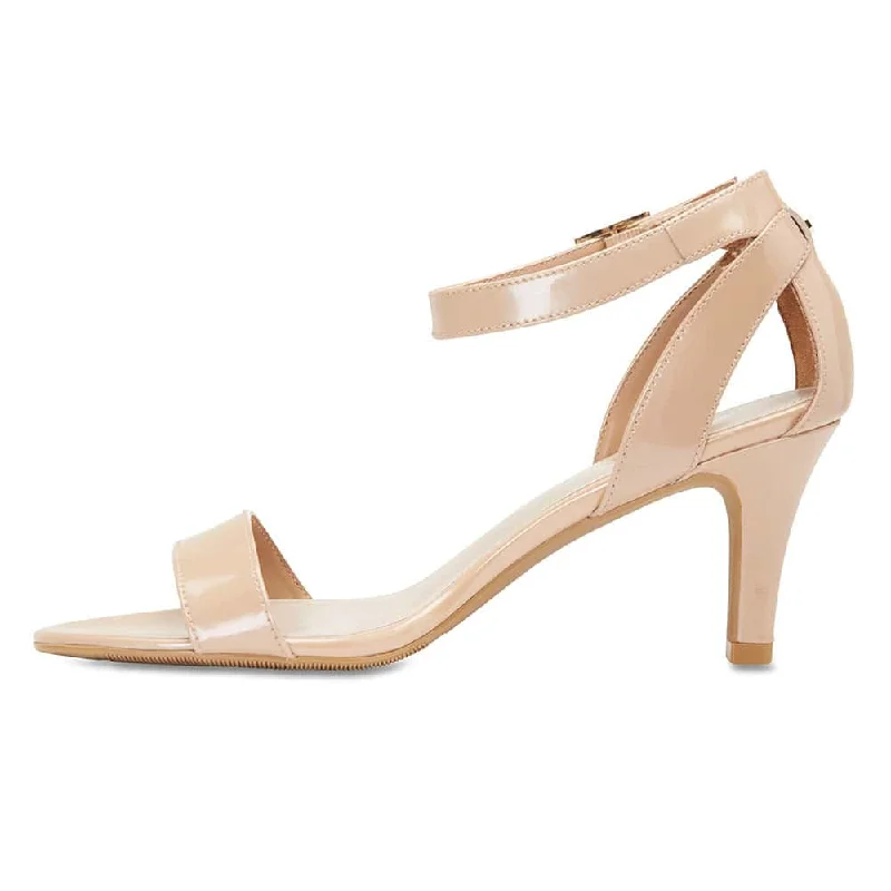 Amalfi Heel in Nude Patent