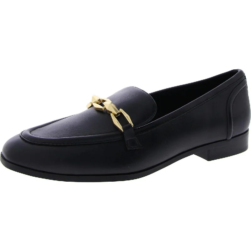 Anne Klein Womens Faux Leather Slip On Loafers