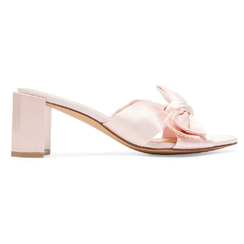 Aria Heel in Blush Satin