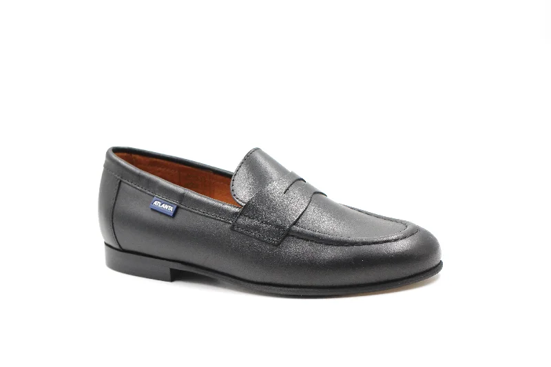 Atlanta Black Teresa Penny Dress Loafer