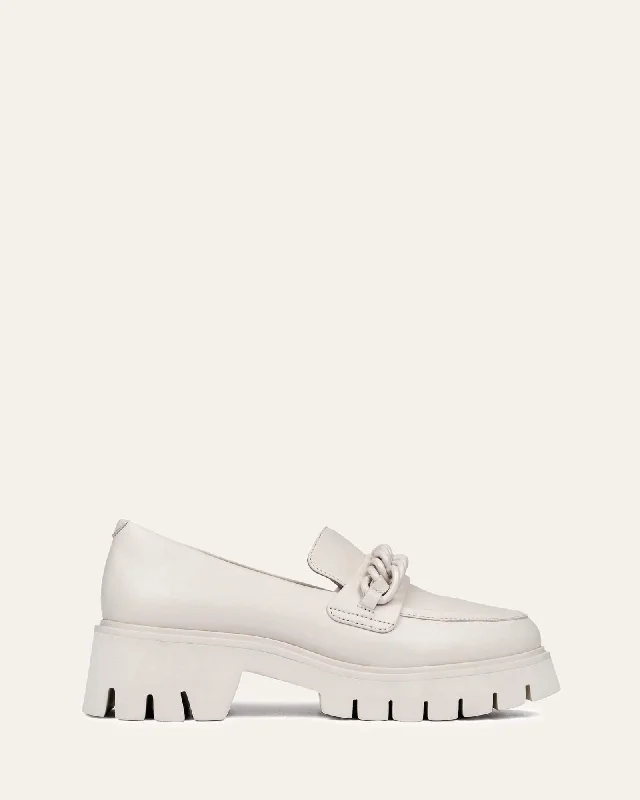 BRODIE LOAFERS OFF WHITE LEATHER