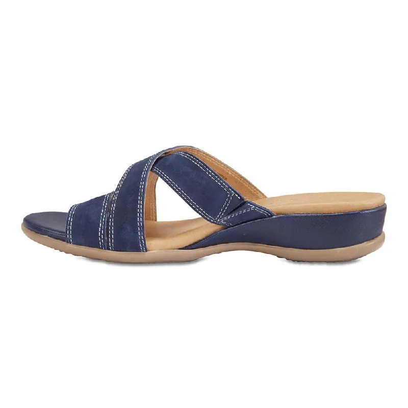 Caddy Sandal in Navy Nubuck