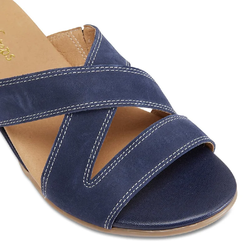 Caddy Sandal in Navy Nubuck