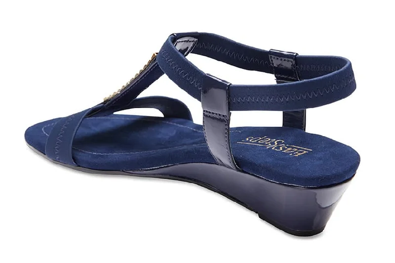 Calvin Heel in Navy Fabric