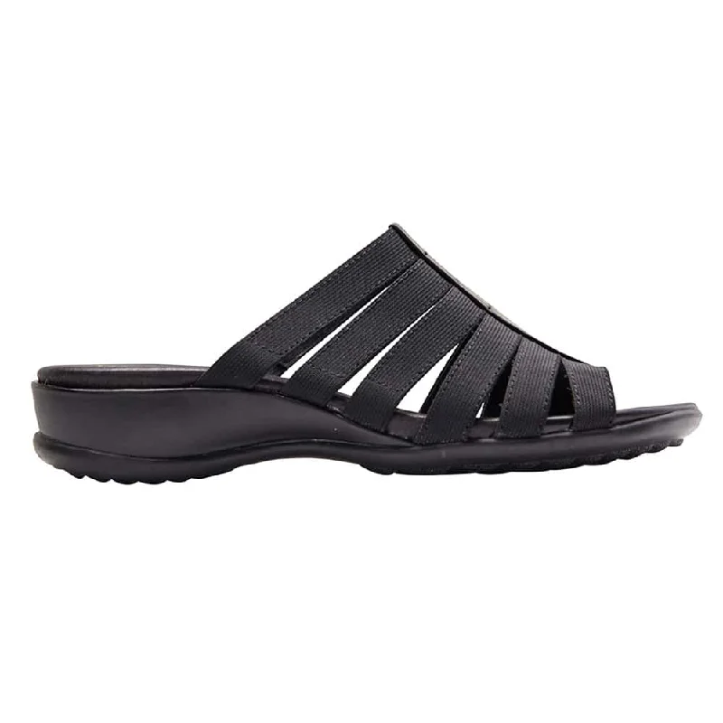 Canal Sandal in Black Leather