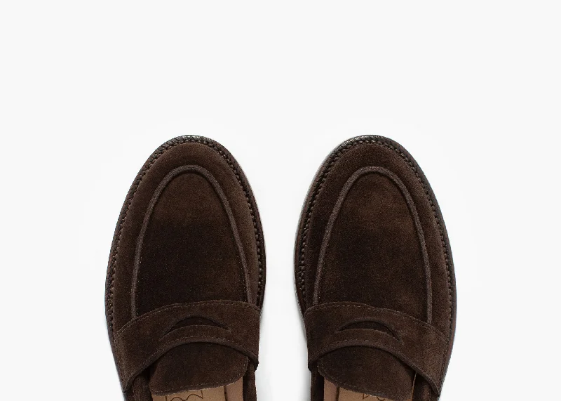 Clara Penny Loafer Espresso Suede