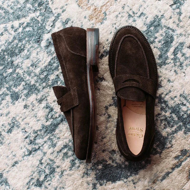 Clara Penny Loafer Espresso Suede