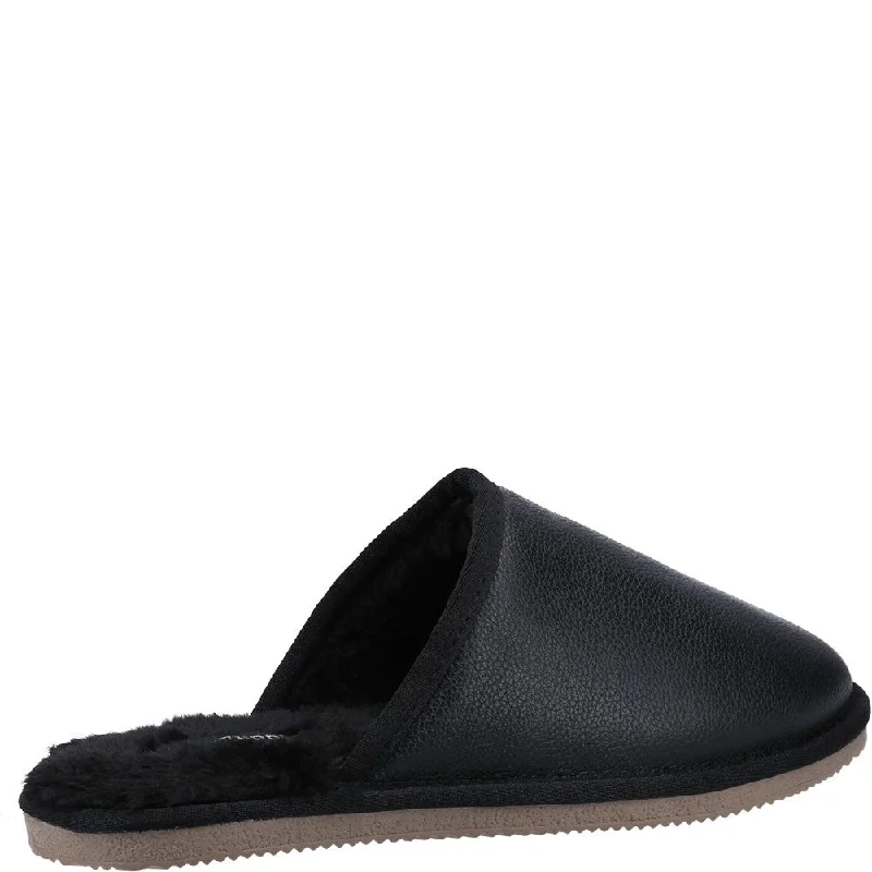 Black Coady Leather Slippers