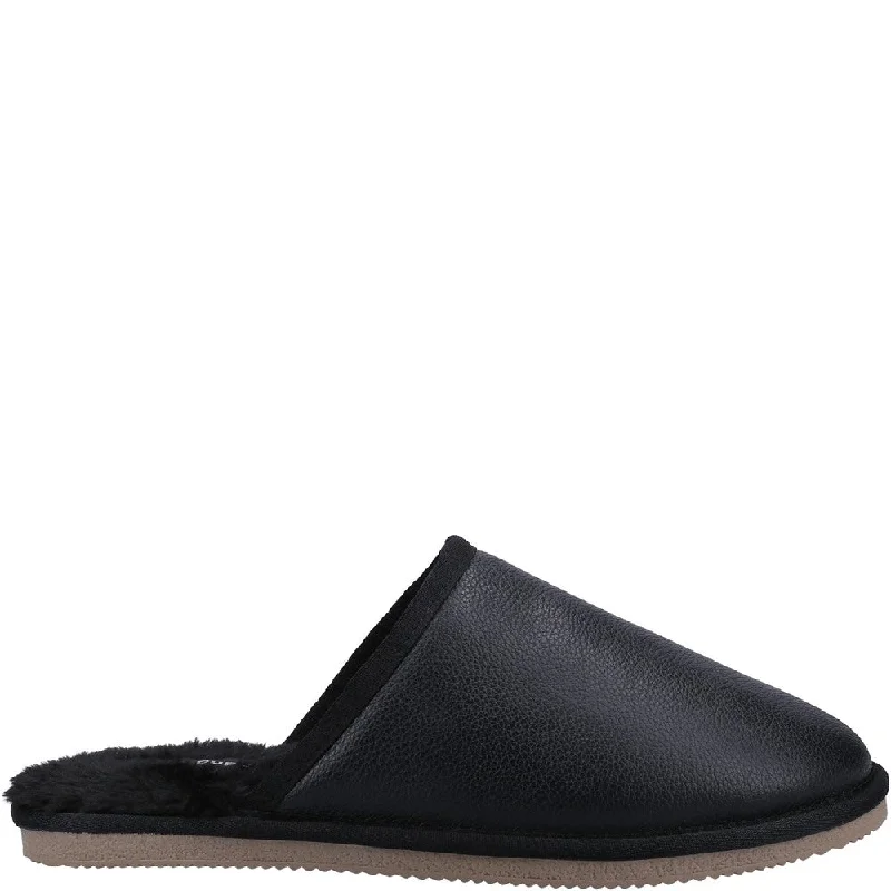 Black Coady Leather Slippers