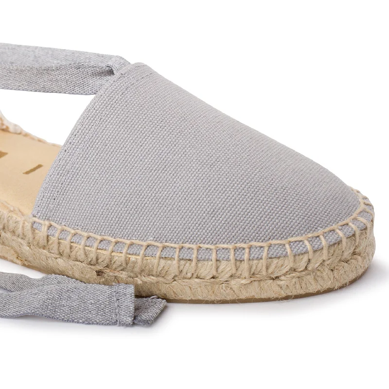 Tamarita Eco Canvas Vegan Espadrille Wedges - Grey