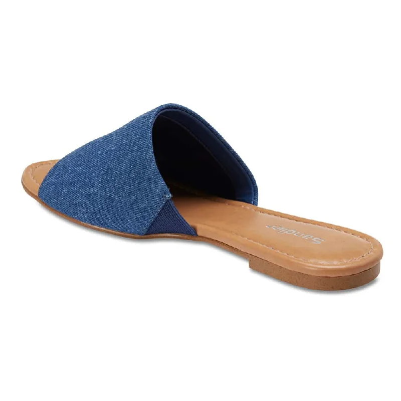 Dana Slide in Denim Fabric