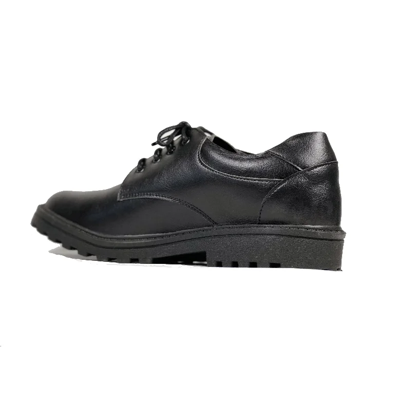 Classic Derby vegan school shoe by Vegan Style - black