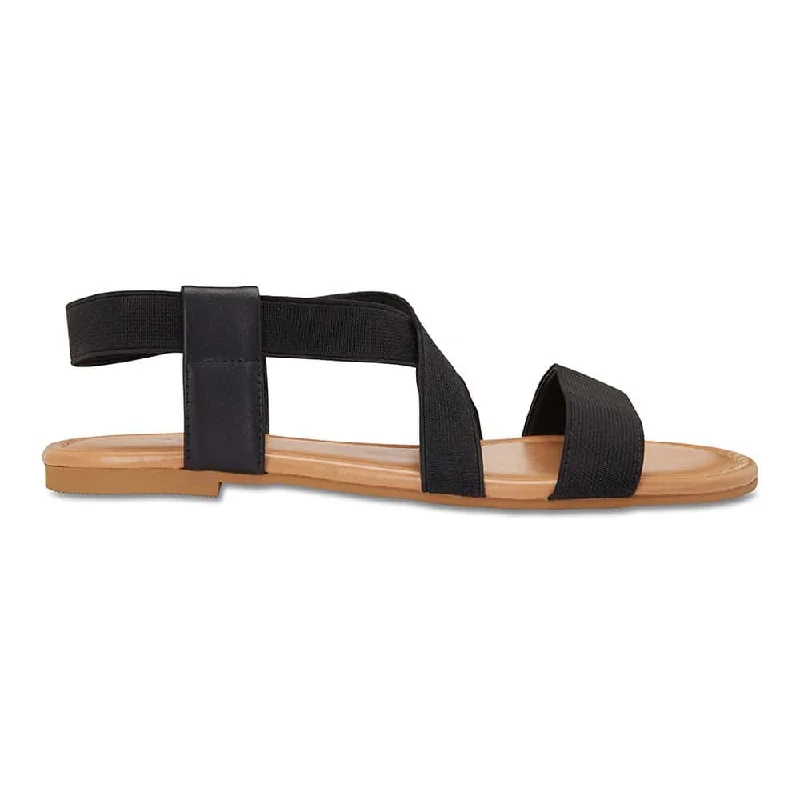 Decoy Sandal in Black Fabric