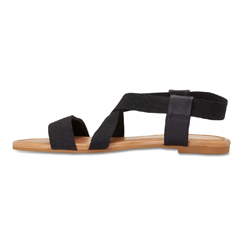 Decoy Sandal in Black Fabric