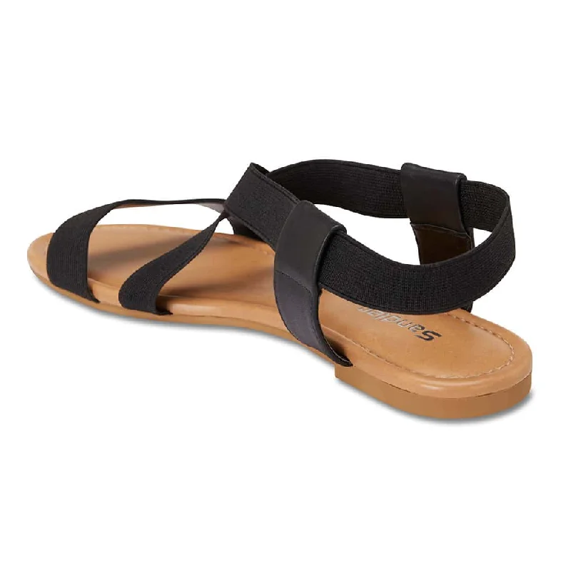 Decoy Sandal in Black Fabric