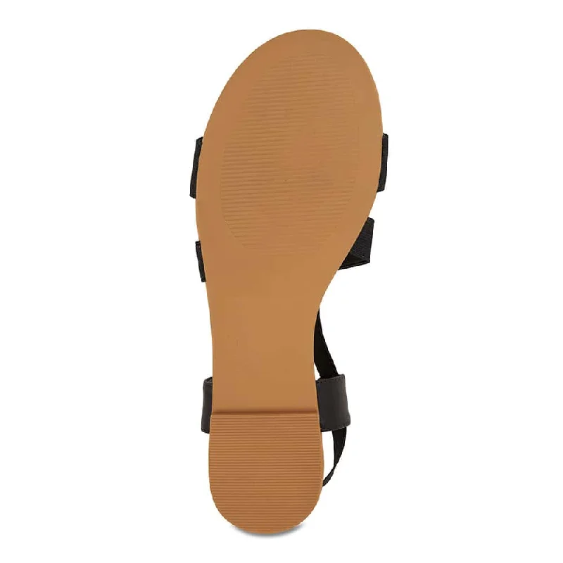 Decoy Sandal in Black Fabric