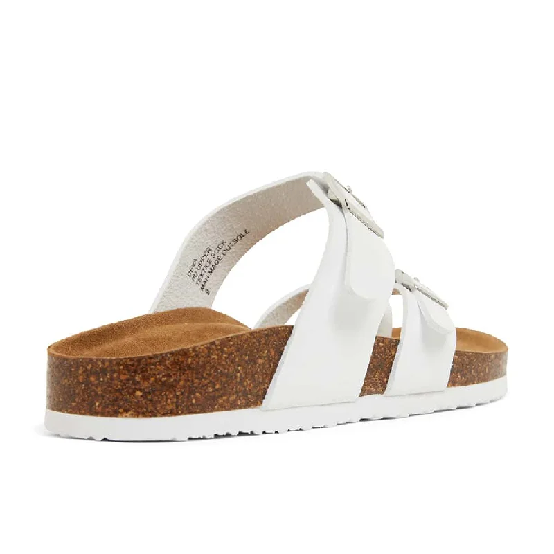 Deva Sandal in White Smooth