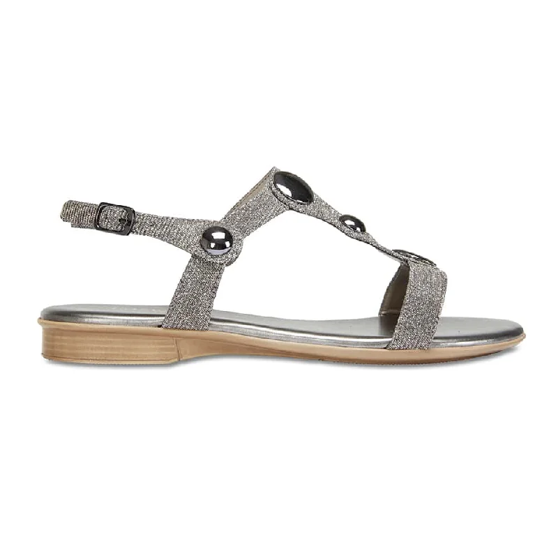 Fiasco Sandal in Pewter Fabric