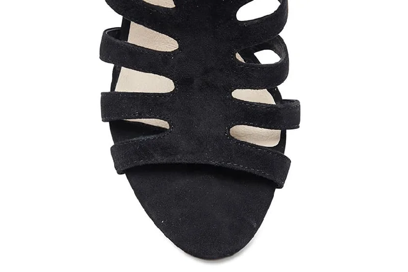 Glamour Heel in Black Suede