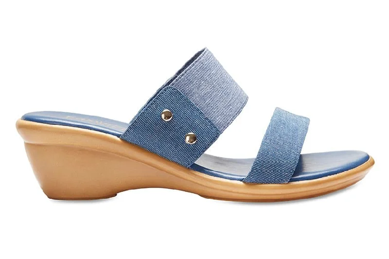 Horizon Heel in Denim Leather