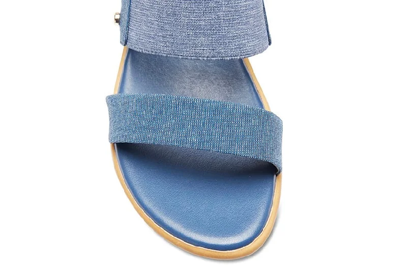 Horizon Heel in Denim Leather