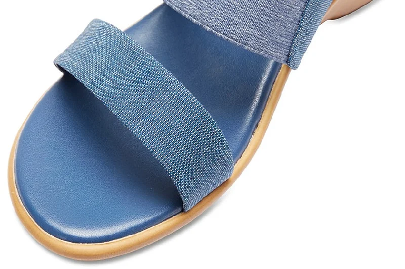 Horizon Heel in Denim Leather