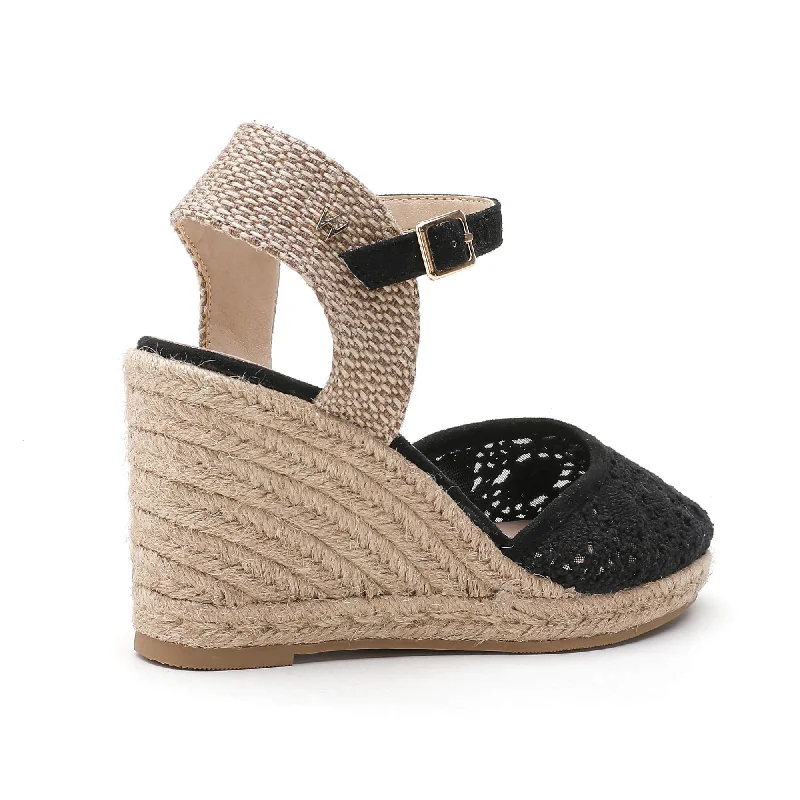 Joy Black Espadrilles