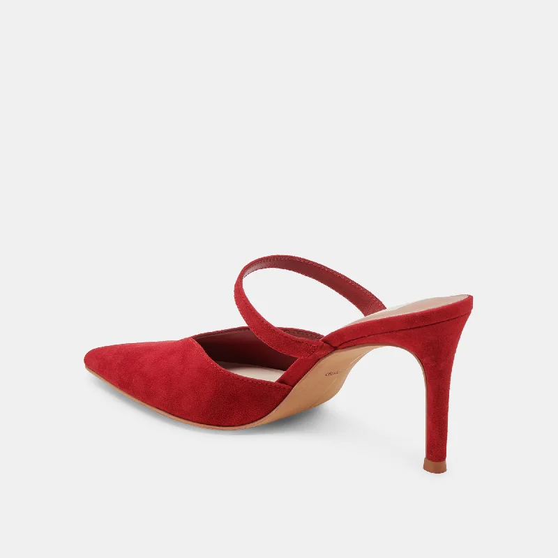 KANIKA HEELS CRIMSON SUEDE