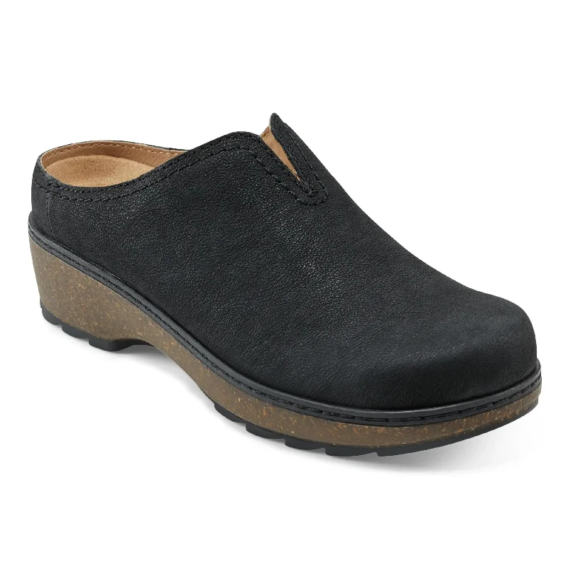 Kolia Round Toe Slip-on Casual Heeled Mules