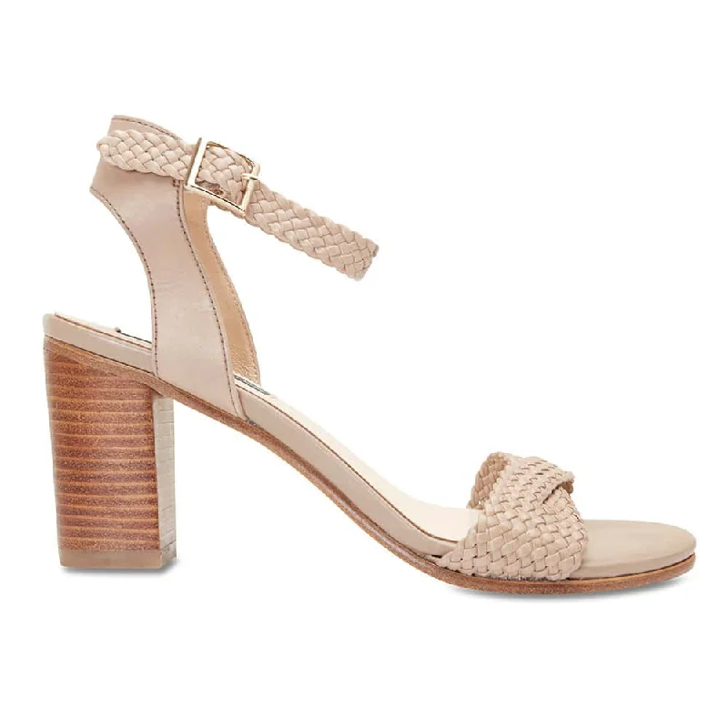 London Heel in Nude Leather