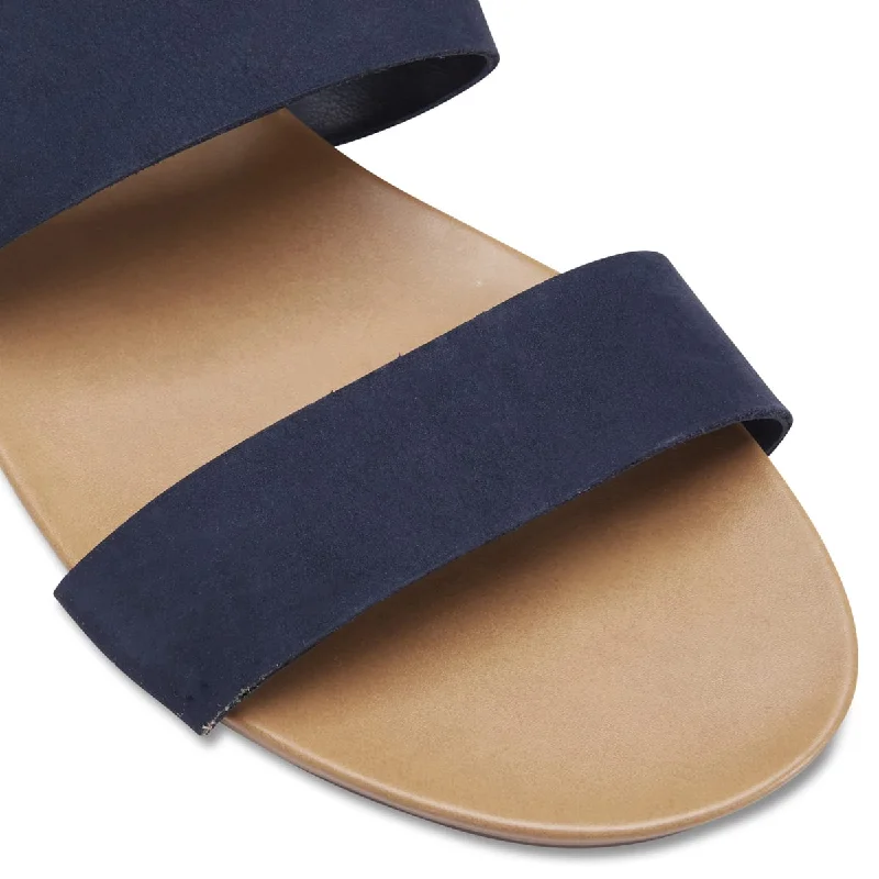 Malibu Sandal in Navy Leather