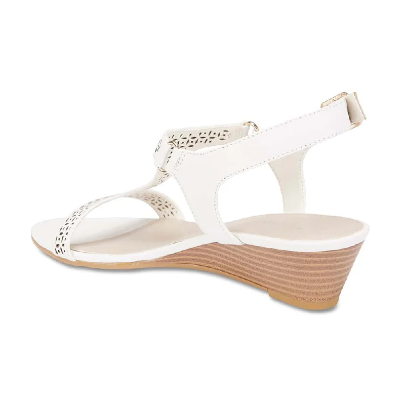 Quota Heel in White Leather