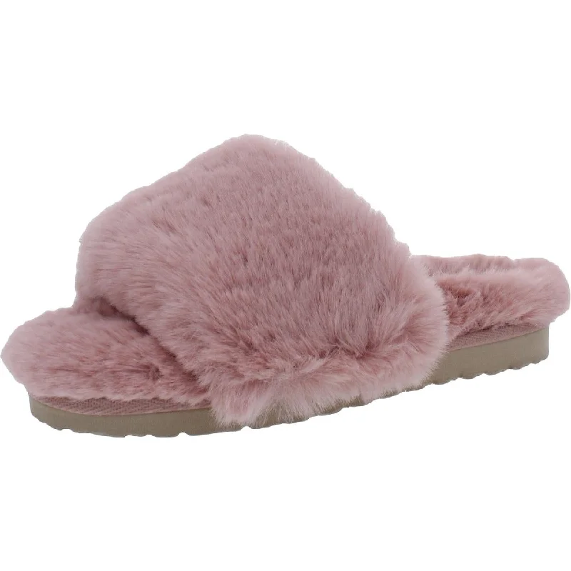 8 Medium (B,M) / Blush Faux Fur