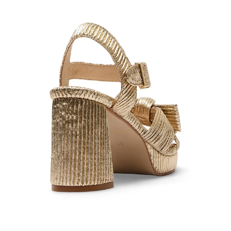 Sherbet Heel in Gold Pleat