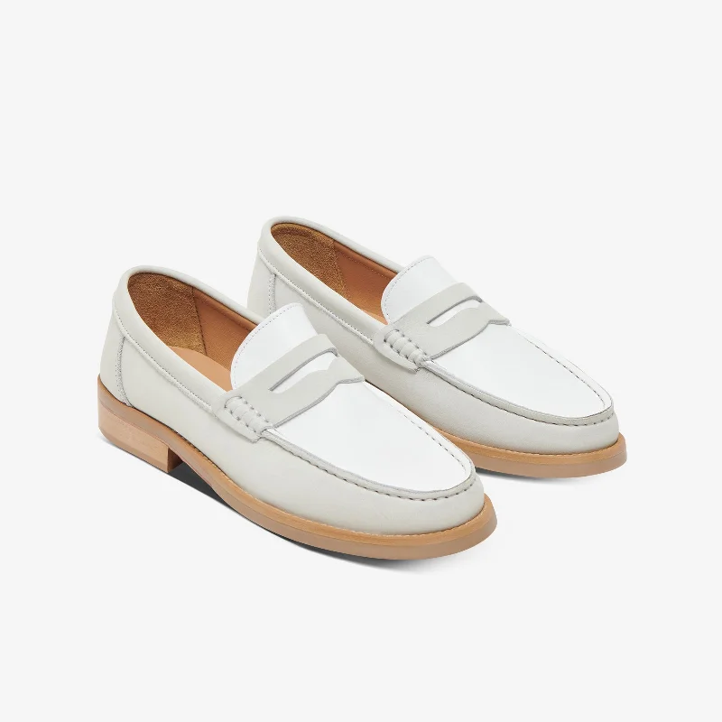 The Essex Penny Loafer - Light Grey