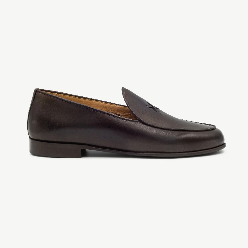 Women's Brown Leather Milano Loafer